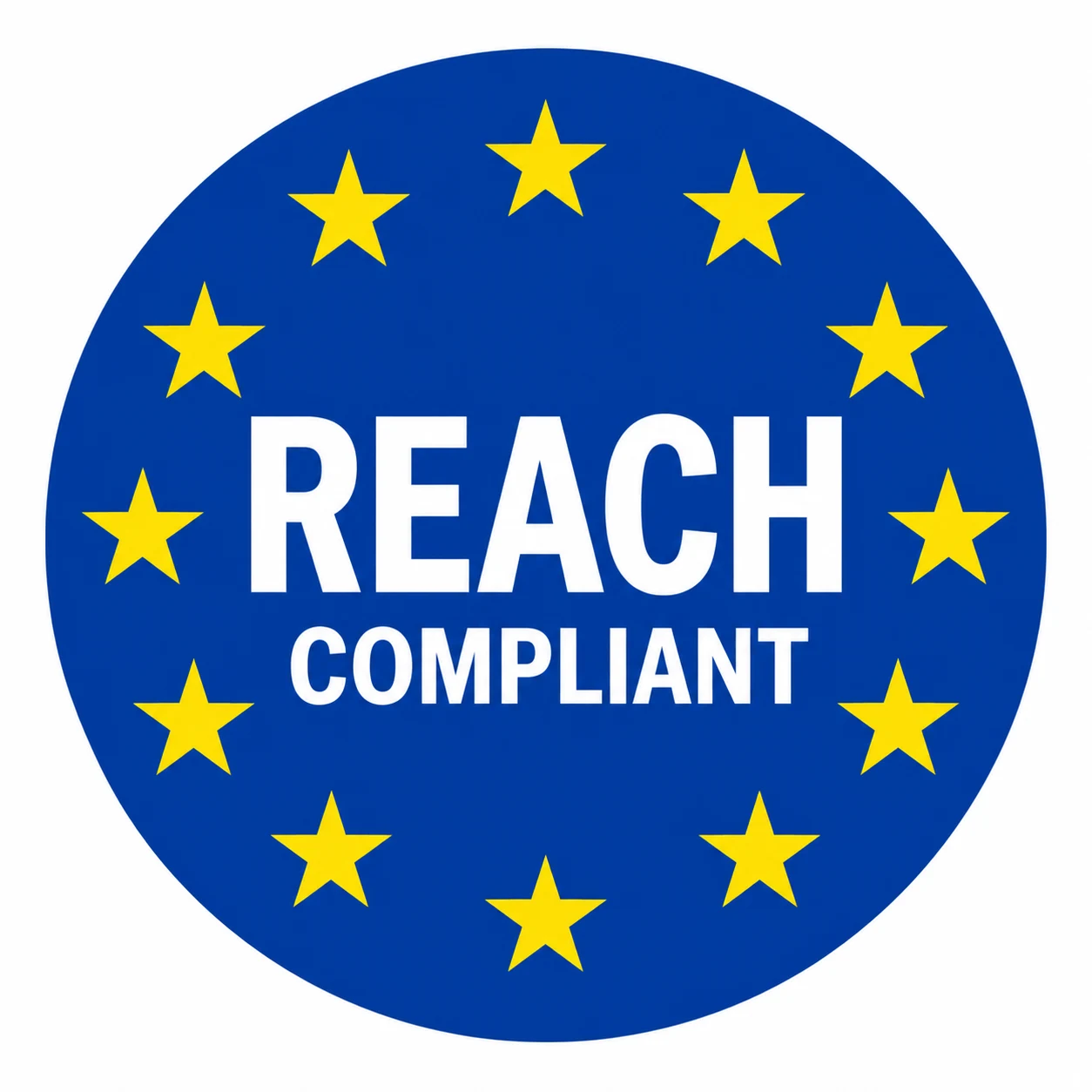 REACH compliant certification badge