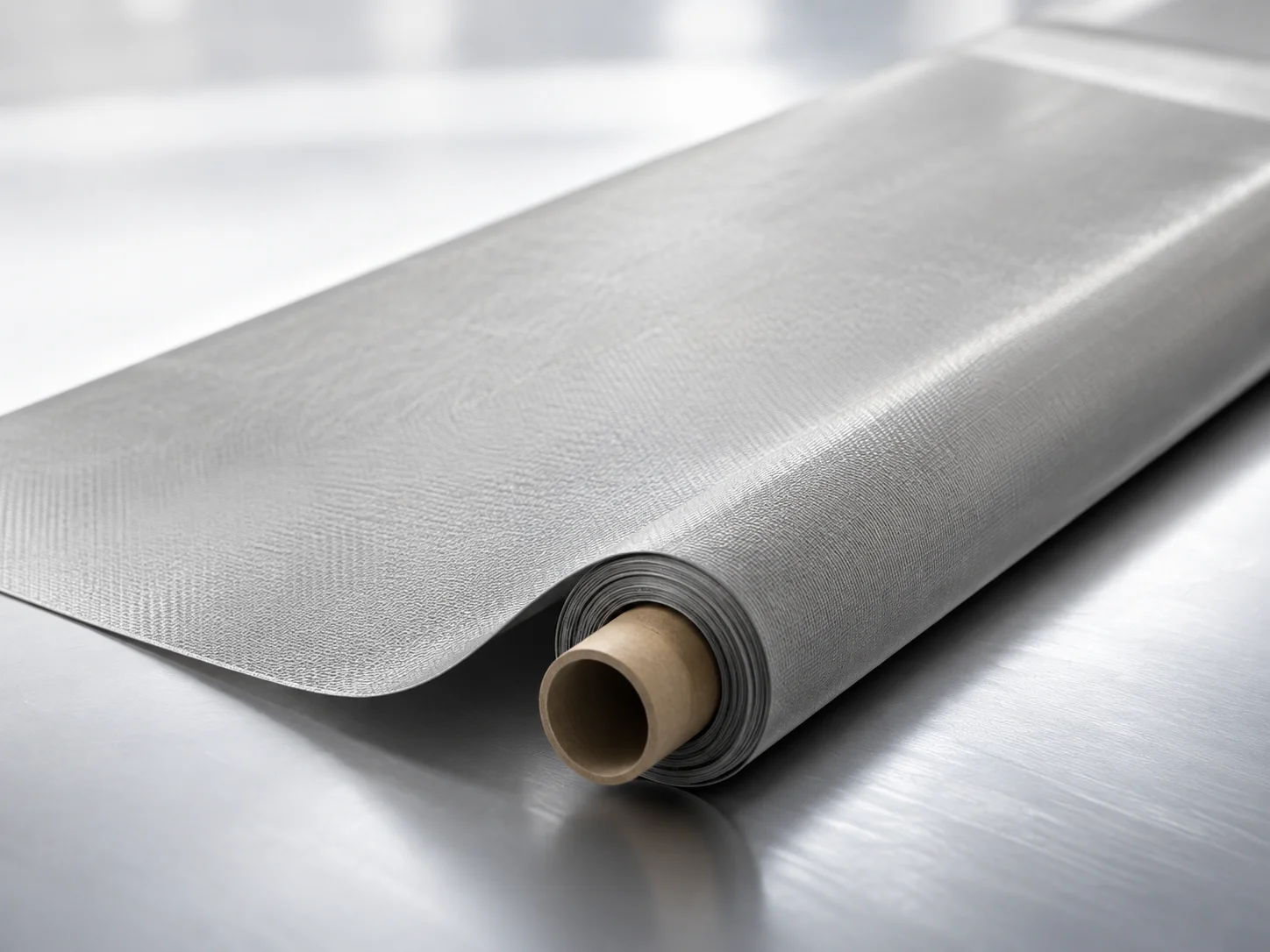Illustration: Close-up of a precision metal mesh roll