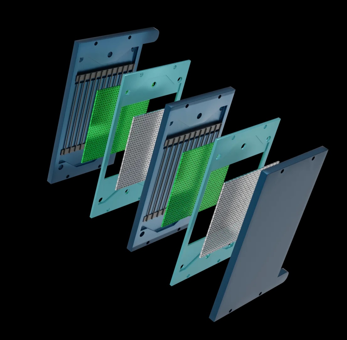 Fuel cell mesh components