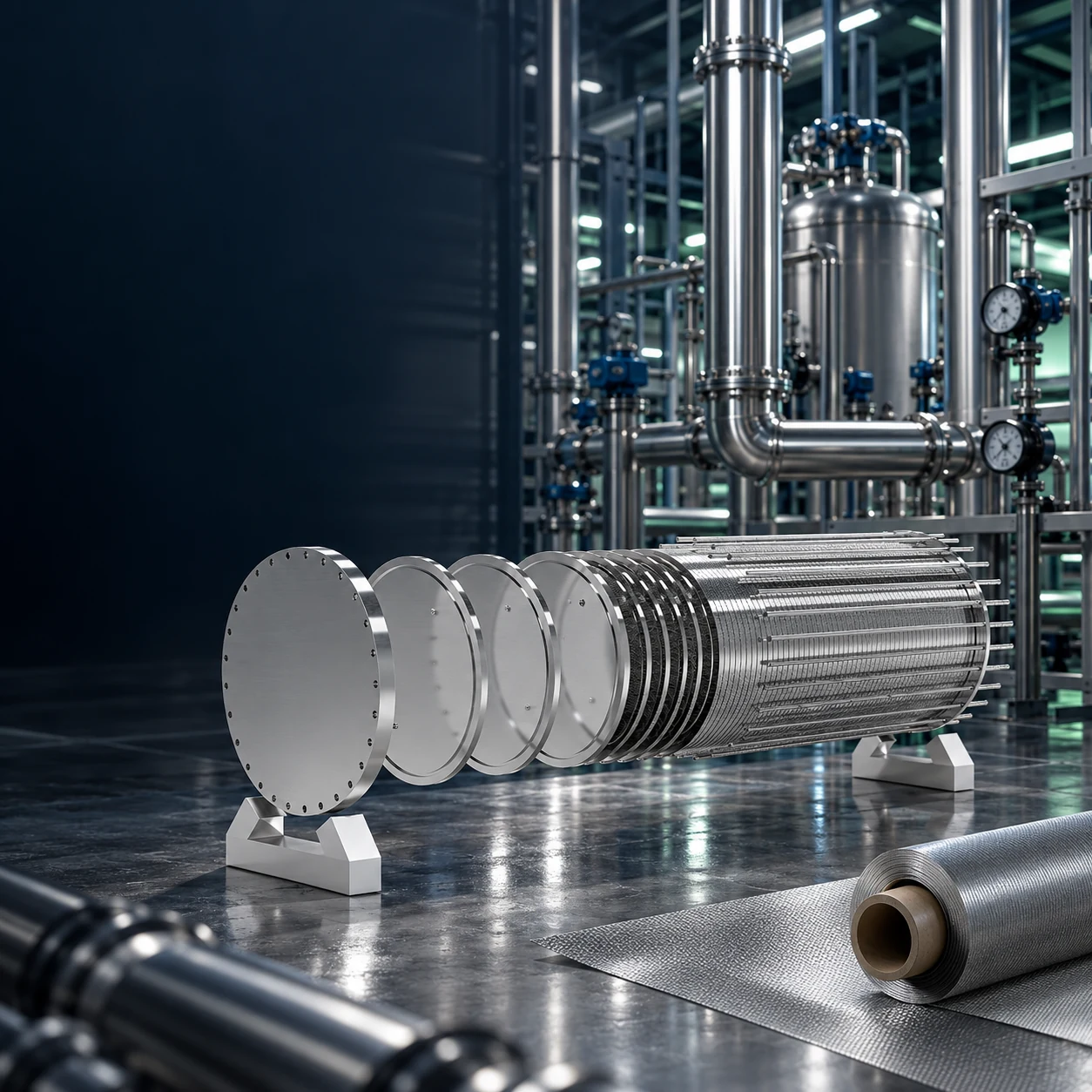 Illustration: Hydrogen plant filter module assembly